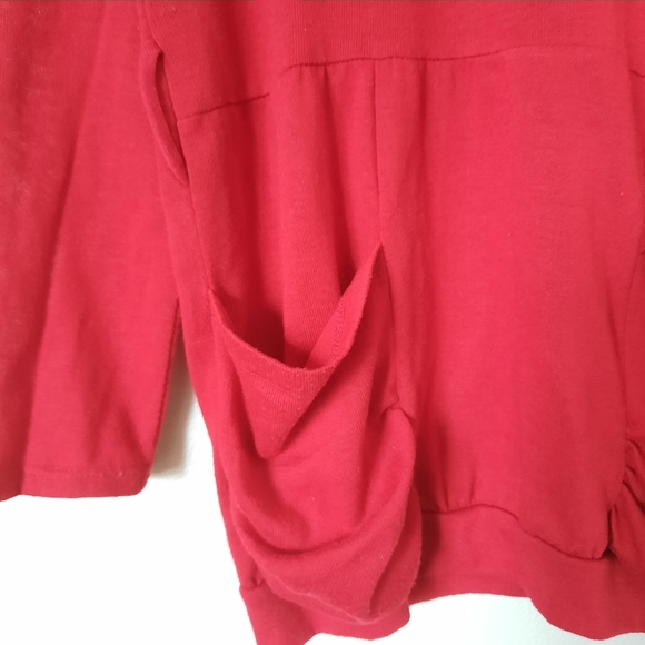 Girls Red Pocketed Tuck-in Shirt - Picture 3 of 7